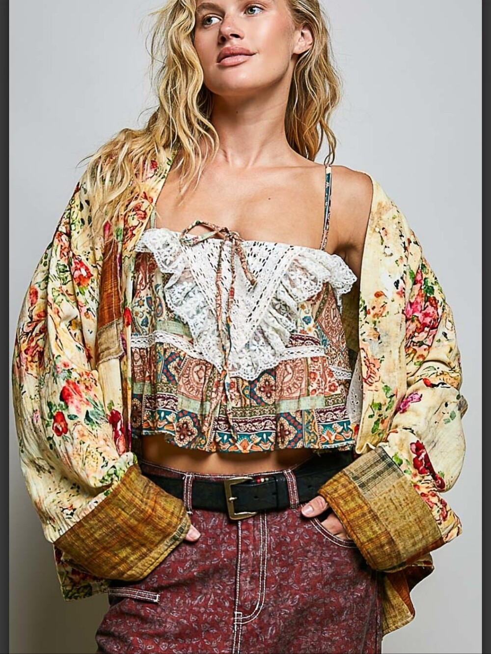 #2016 Vintage Garden Dreams Floral Reversible Cardigan